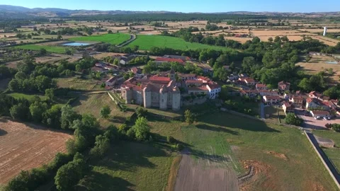 Sunrise Aerial View of a Monastery  Stock Footage 325739499