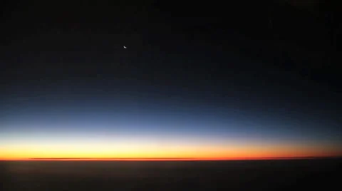 Sunrise from an aeroplane window Video stock 37346006