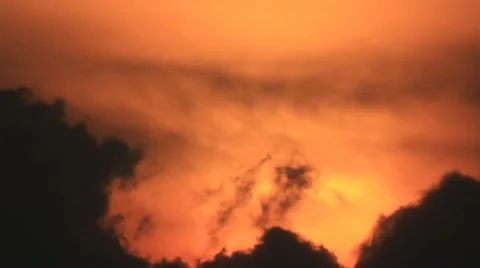 Sunrise after night thunderstorm Stock Footage 11242141