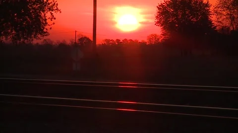 Sunrise Along the Tracks 스톡 동영상 65701395