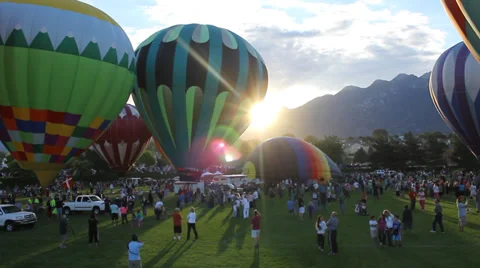 Sunrise and balloons Video stock 39832024