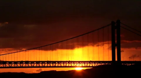 Sunrise and bridge 動画素材 511417