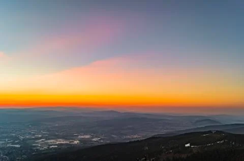 Sunrise and clouds Stock Photos