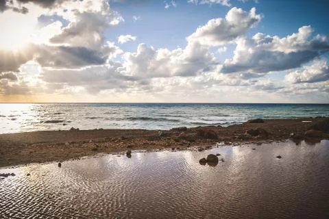 Sunrise and clouds 库存照片