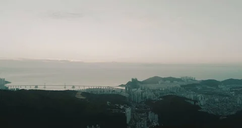 Sunrise and communication tower with drone Stock Footage 102475182