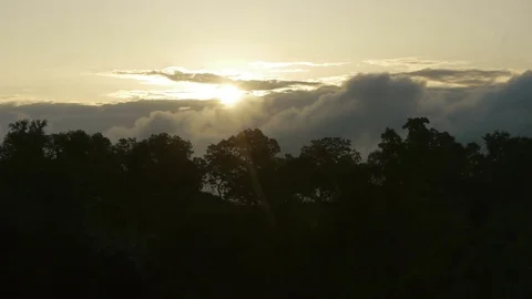 Sunrise and Fast Moving Clouds Video stock 75891258