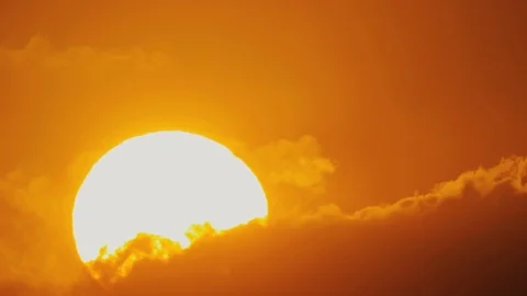Sunrise and orange sky Stock Footage 111499108