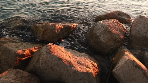 Sunrise and rocks Stock Footage 102456161
