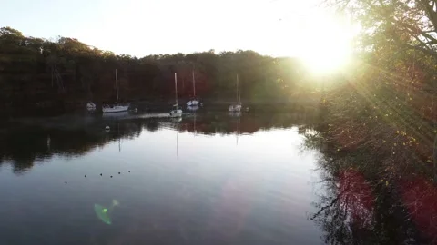 Sunrise and sailboat Hyperlapse Stock Footage 130282122