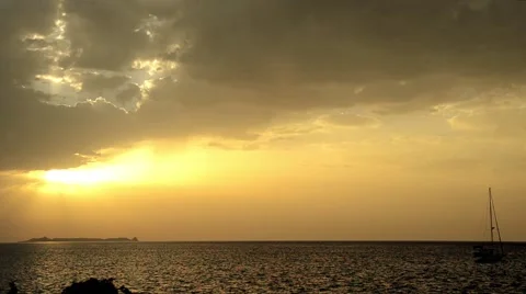 Sunrise and the sea Stock Footage 44447834
