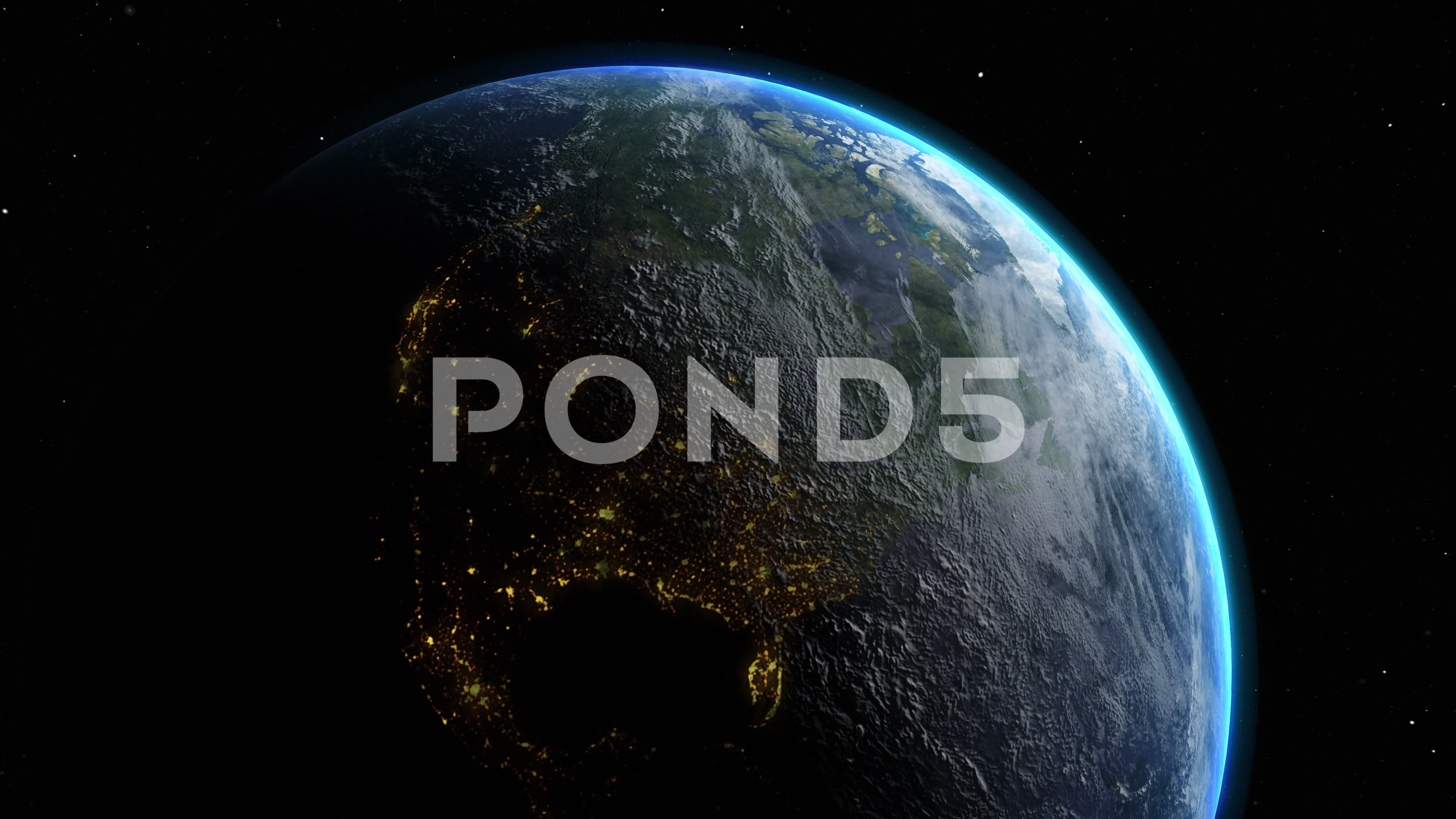 Earth Rotate Space 4K Stock Footage ~ Royalty Free Stock Videos | Pond5