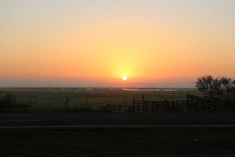 Sunrise and sunset Stock Photos