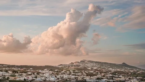 Sunrise And Sunset Time Lapse In Santorini, Oia Greece 스톡 동영상 126209934