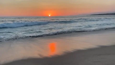 Sunrise and Waves Beach SD Stock Footage 175868727