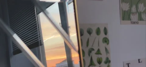 Sunrise from apartment Stock Footage 173564420