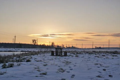 The sunrise is approaching. Stock Photos