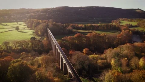 Sunrise at the aqueduct Video stock 224499848