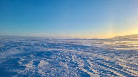 Sunrise in the arctic Stock Photos