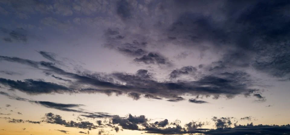 Sunrise background. Dramatic sunset background. Sky with clouds in Sunrise sky Stock Photos