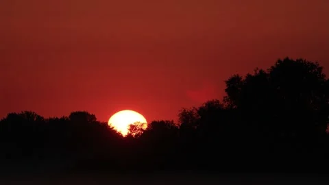 Sunrise background red sky Stock Footage 226809064
