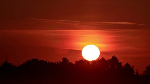 Sunrise background red sky Stock Footage 247482003