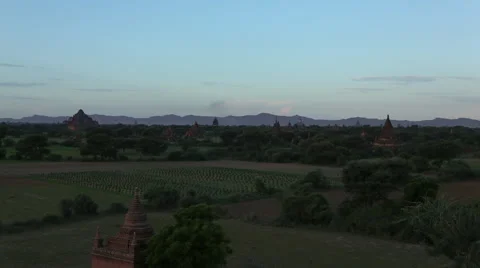 Sunrise in Bagan Timelpase Stock Footage 44269863