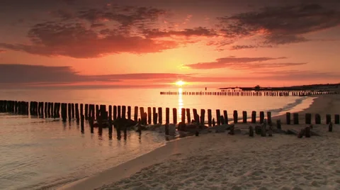Sunrise, Baltic Sea Stock Footage 32594630