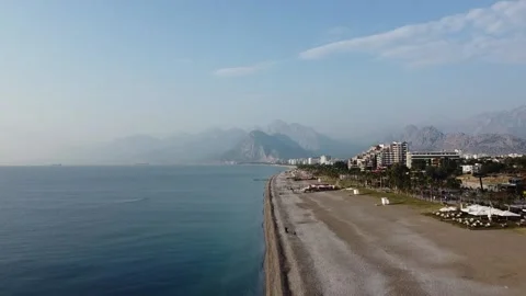 Sunrise beach in Antalia Video stock 166171470
