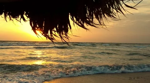 Sunrise on the beach Stock Footage 44413099