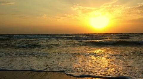 Sunrise on the beach Stock Footage 44413141