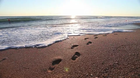 Sunrise on the beach Stock Footage 46014811