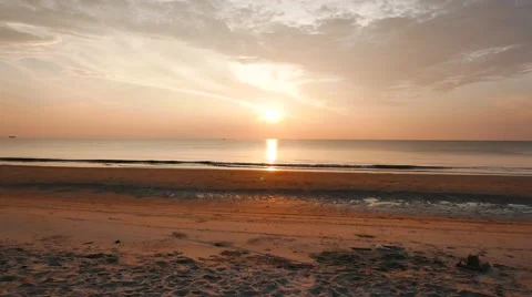 Sunrise on the beach Stock Footage 50375603