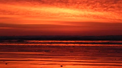 Sunrise at the beach Stock Footage 51554622