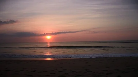 Sunrise on Beach Stock Footage 71251544