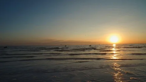 SUNRISE ON BEACH Stock Footage 72563501