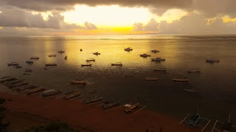 Sunrise on the beach Stock Footage 75986832