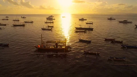 Sunrise on the beach Stock Footage 75987173