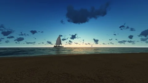 Sunrise on the beach Stock Footage 107274464