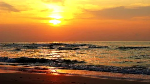 Sunrise on the beach Stock Footage 119464516