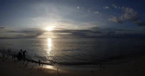 Sunrise at a beach Stock Footage 140944100
