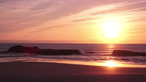 Sunrise on the beach Stock Footage 243543584