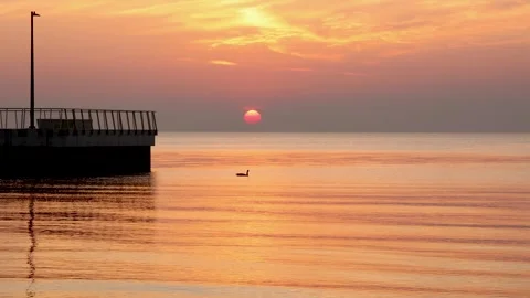 Sunrise at the beach Stock Footage 315416984