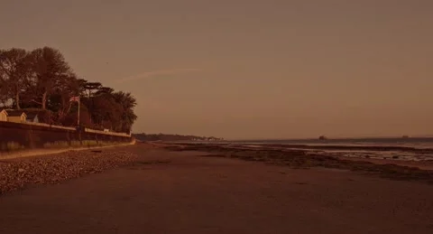Sunrise Beach Forts wide Stock Footage 188031311