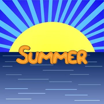 Sunrise on Beach 스톡 일러스트