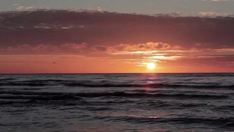 Sunrise on the beach latvia Stock Footage 78269977