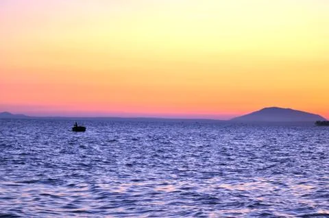 Sunrise on beach Stock Photos