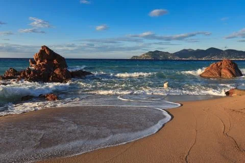 Sunrise beach Stock Photos