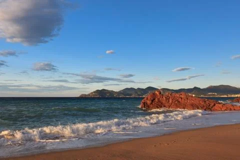 Sunrise beach Stock Photos