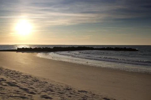 Sunrise at the beach Stockfoto's