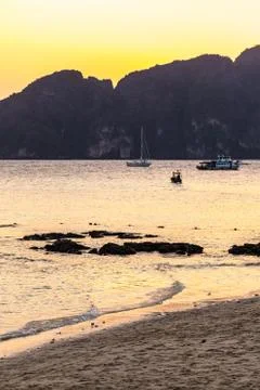 Sunrise on the beach Stock Photos